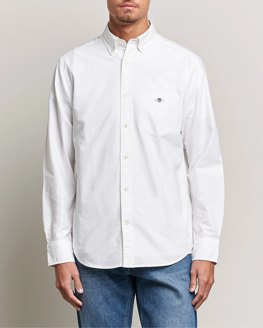 Herre | Skjorter | GANT | Regular Fit Oxford Shirt White