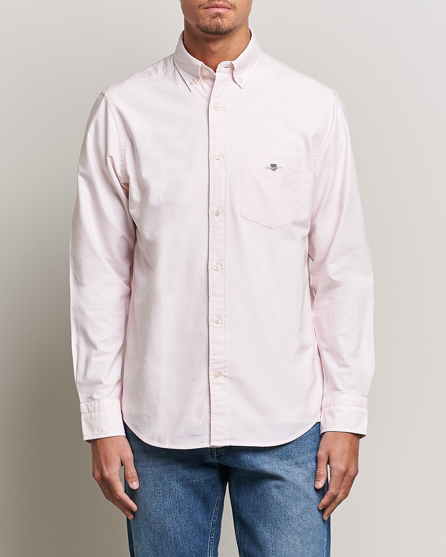 Men |  | GANT | Regular Fit Oxford Shirt Light Pink