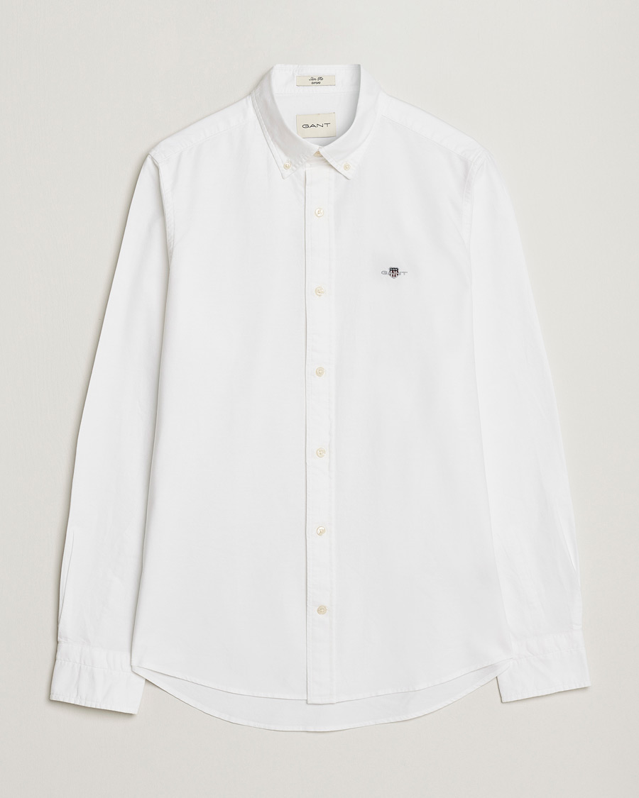 Herre | Skjorter | Gant | Slim Fit Oxford Shirt White