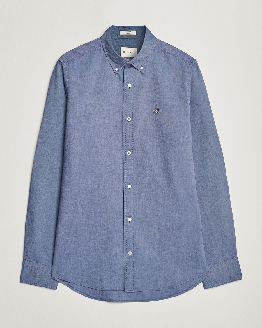Herre | Skjorter | Gant | Slim Fit Oxford Shirt Persian Blue