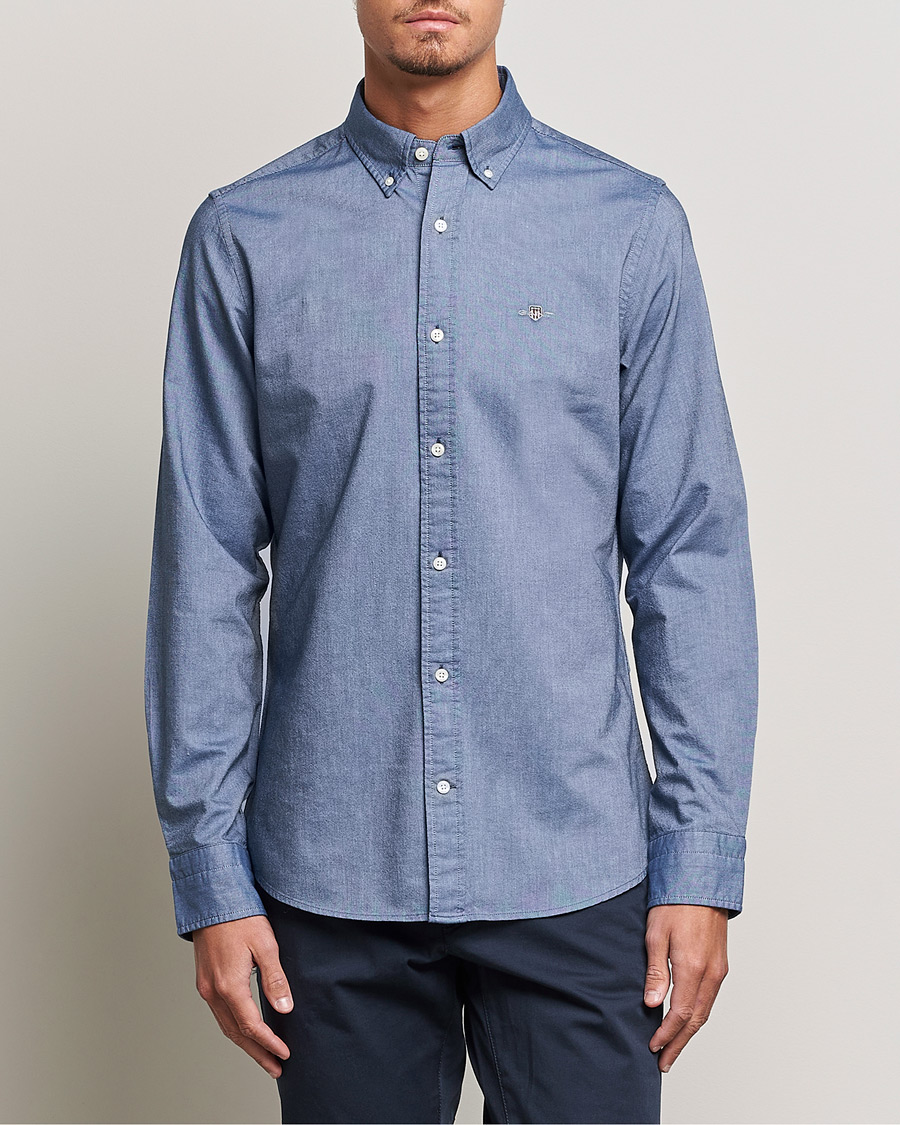 Herre | Skjorter | Gant | Slim Fit Oxford Shirt Persian Blue