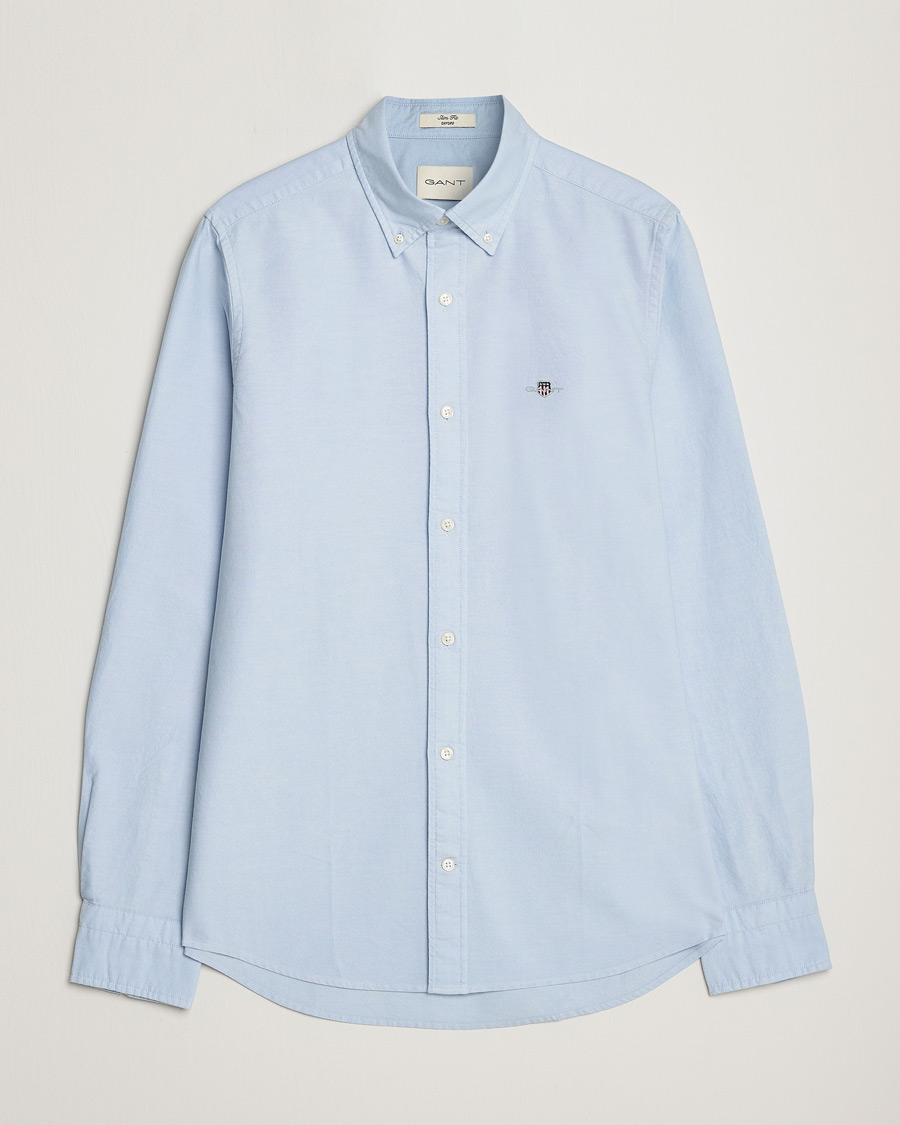 Herre | Skjorter | Gant | Slim Fit Oxford Shirt Light Blue
