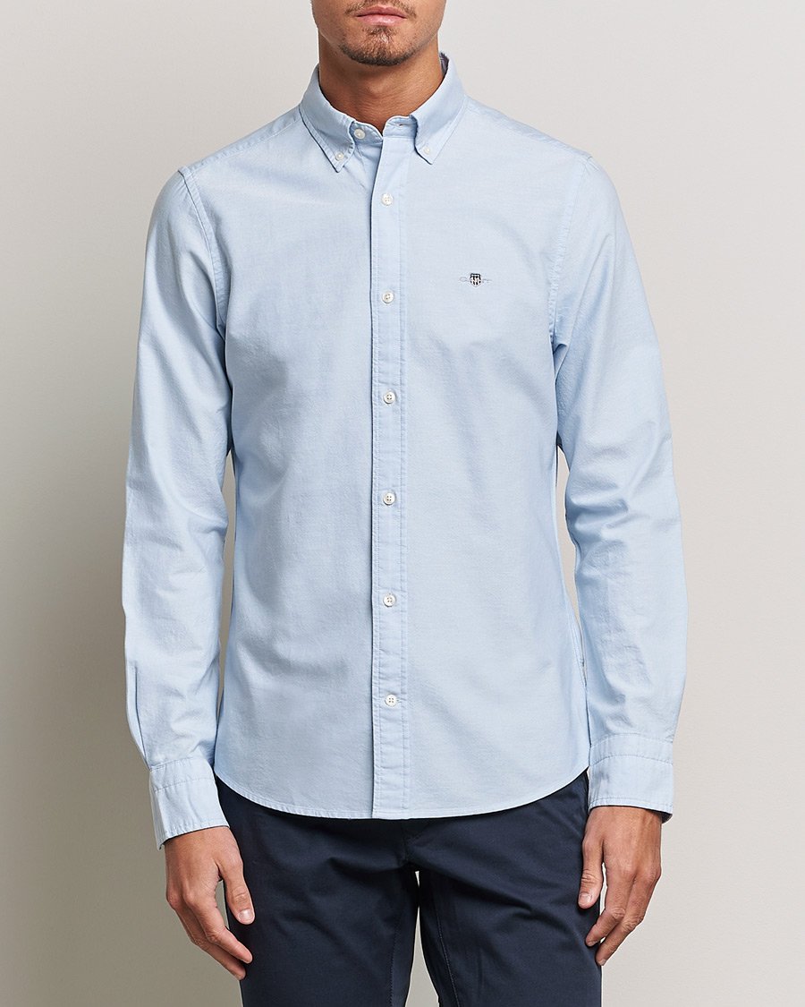 Herre | Skjorter | Gant | Slim Fit Oxford Shirt Light Blue