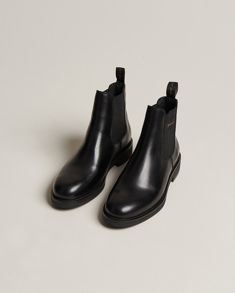 Herre | Sorte støvler | GANT | Prepdale Leather Chelsea Boot Black