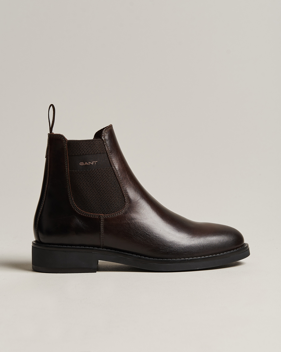 Herre | GANT Prepdale Leather Chelsea Boot Dark Brown | GANT | Prepdale Leather Chelsea Boot Dark Brown