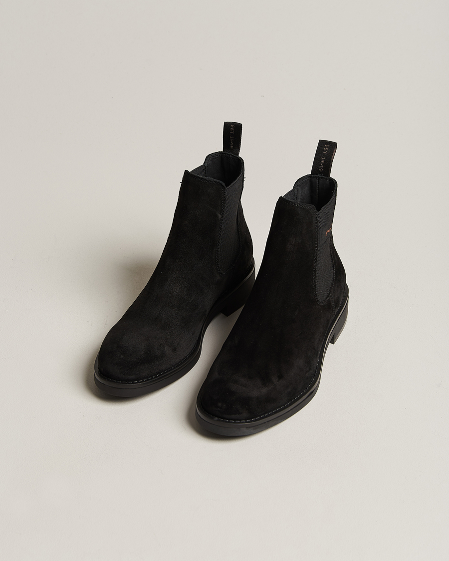 Herre | GANT | GANT | Prepdale Suede Chelsea Boot Black