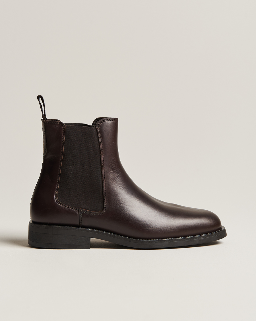 Rizmood Leather Chelsea Boot Dark Brown - CareOfCarl.dk