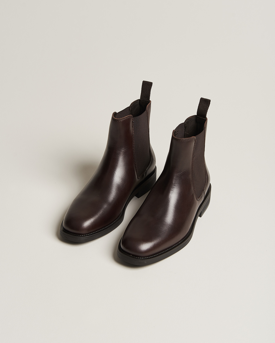 Rizmood Leather Chelsea Boot Dark Brown - CareOfCarl.dk