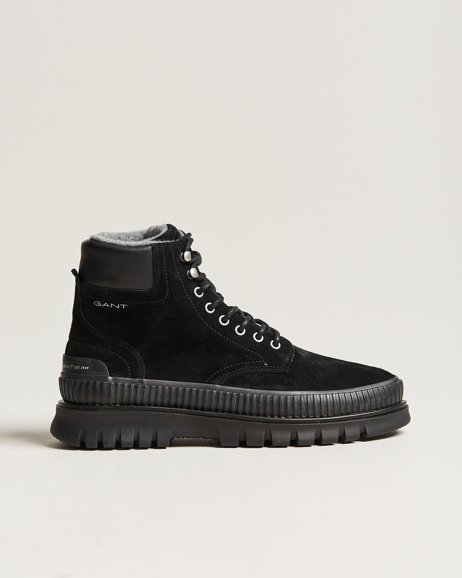 Herre | GANT Nebrada Felt Lined Suede Boot Black | GANT | Nebrada Felt Lined Suede Boot Black