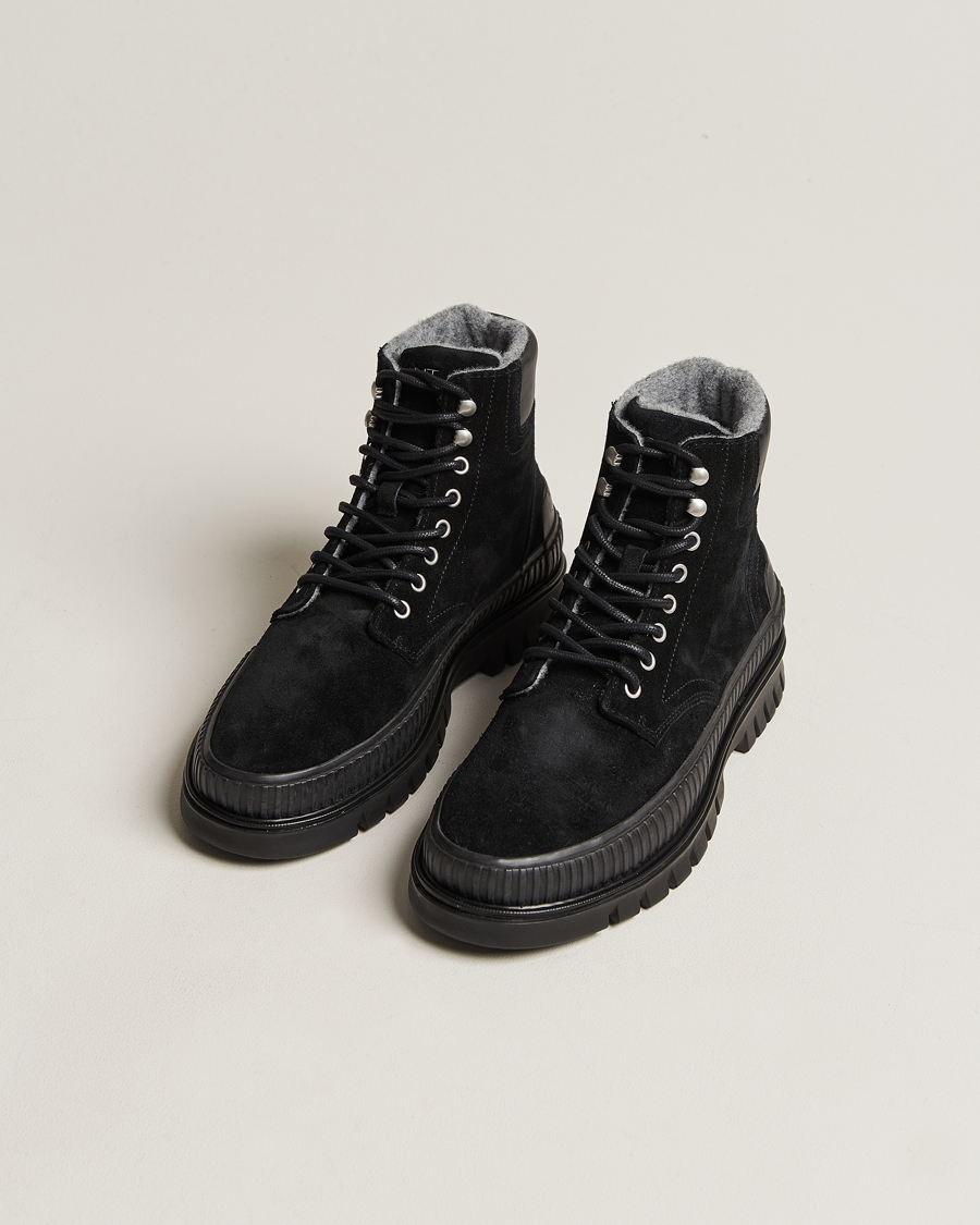 Herre | GANT Nebrada Felt Lined Suede Boot Black | GANT | Nebrada Felt Lined Suede Boot Black