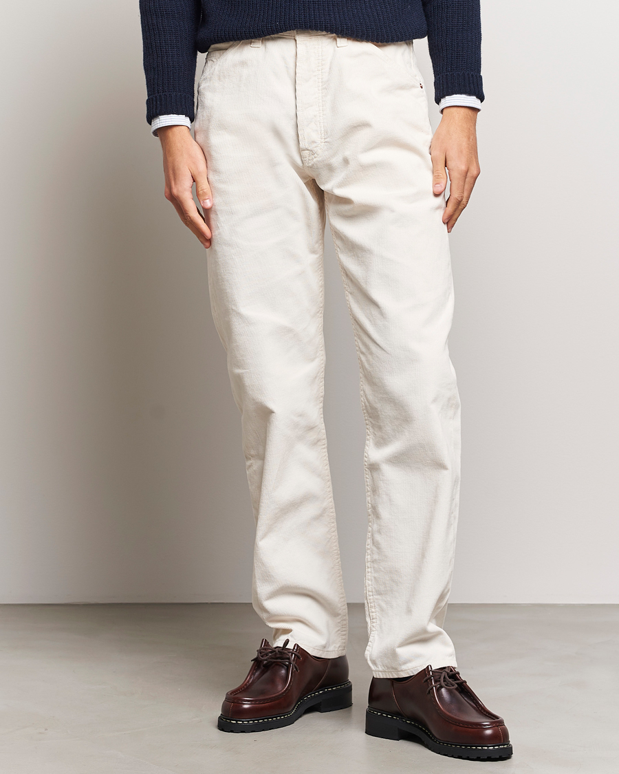 Herre | Best of British | Drake's | 5-Pocket Selvedge Needlecord Jeans Neutral