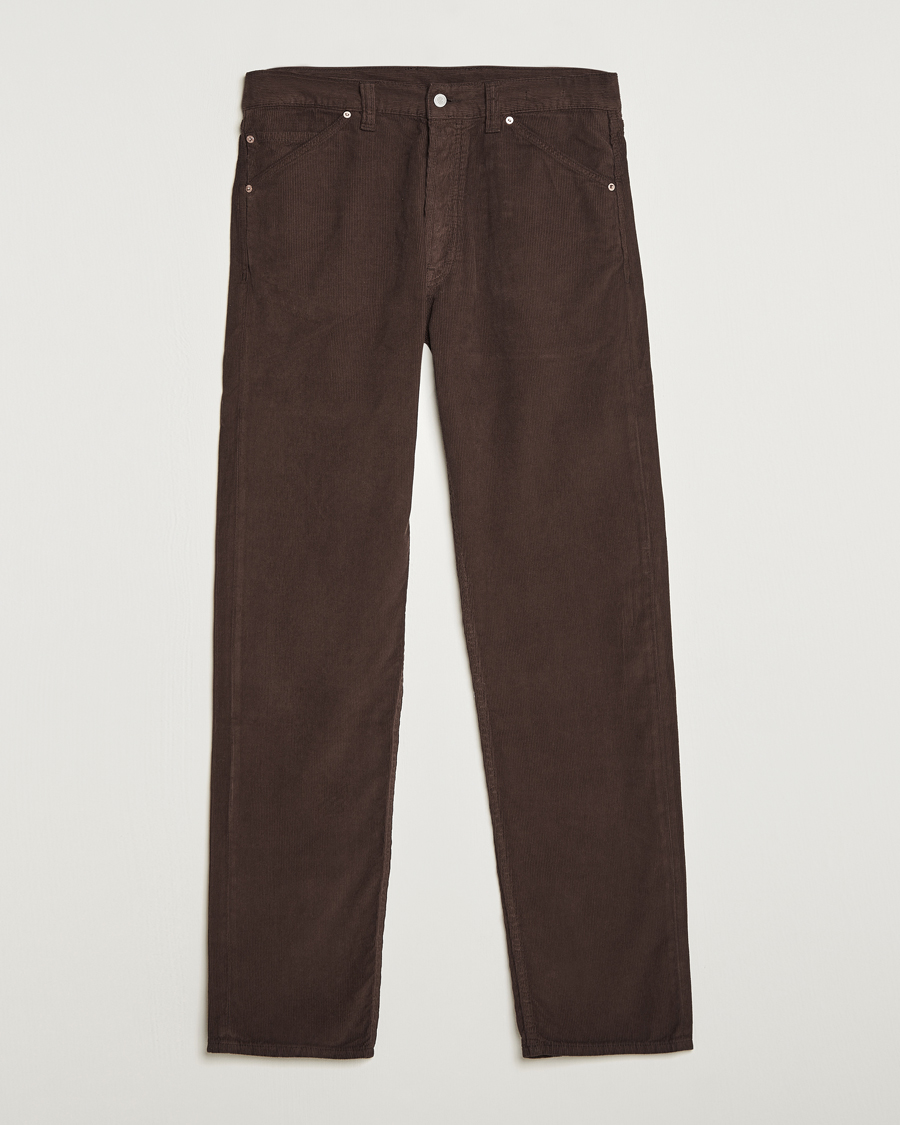 Herre | Bukser | Drake's | 5-Pocket Selvedge Needlecord Jeans Brown
