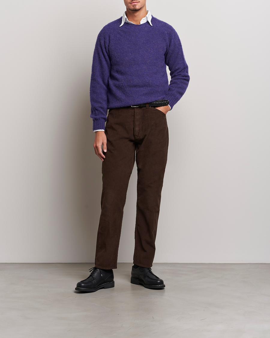 Herre | Bukser | Drake's | 5-Pocket Selvedge Needlecord Jeans Brown