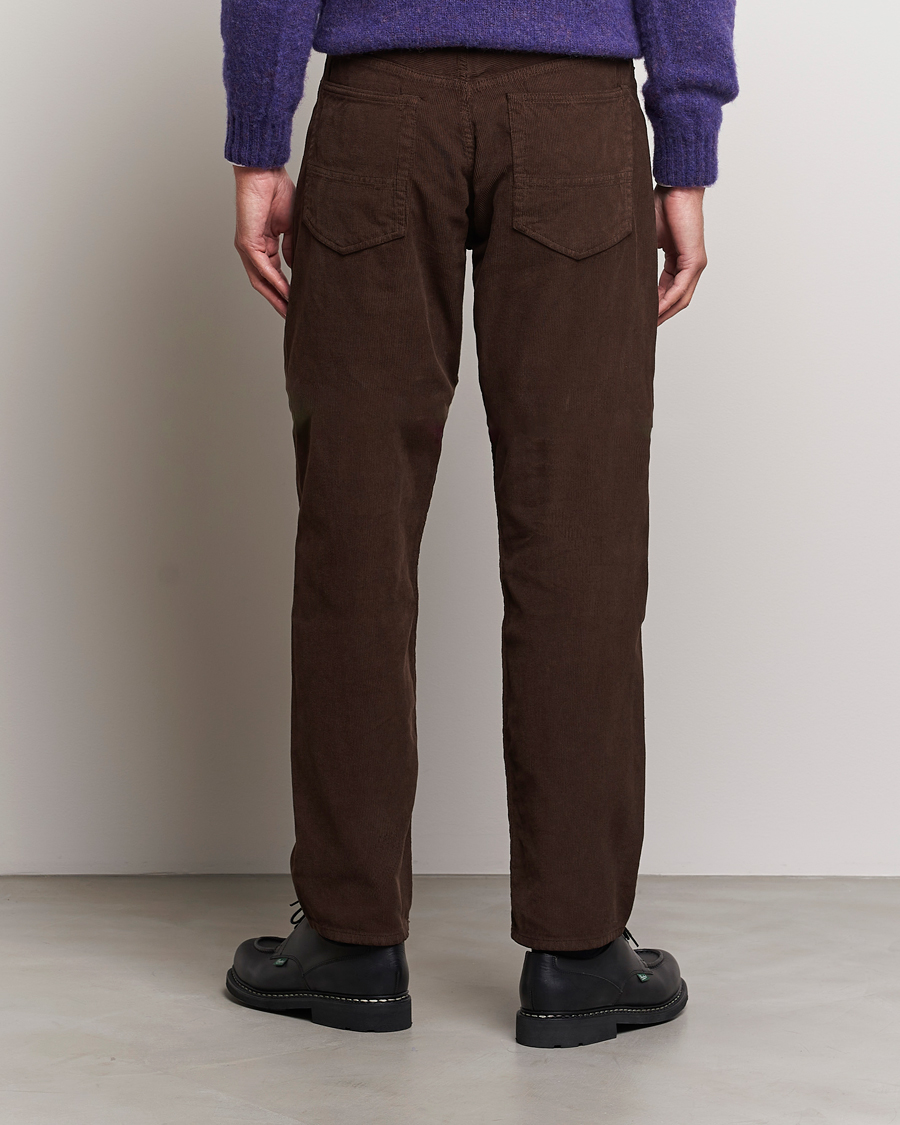 Herre | Bukser | Drake's | 5-Pocket Selvedge Needlecord Jeans Brown