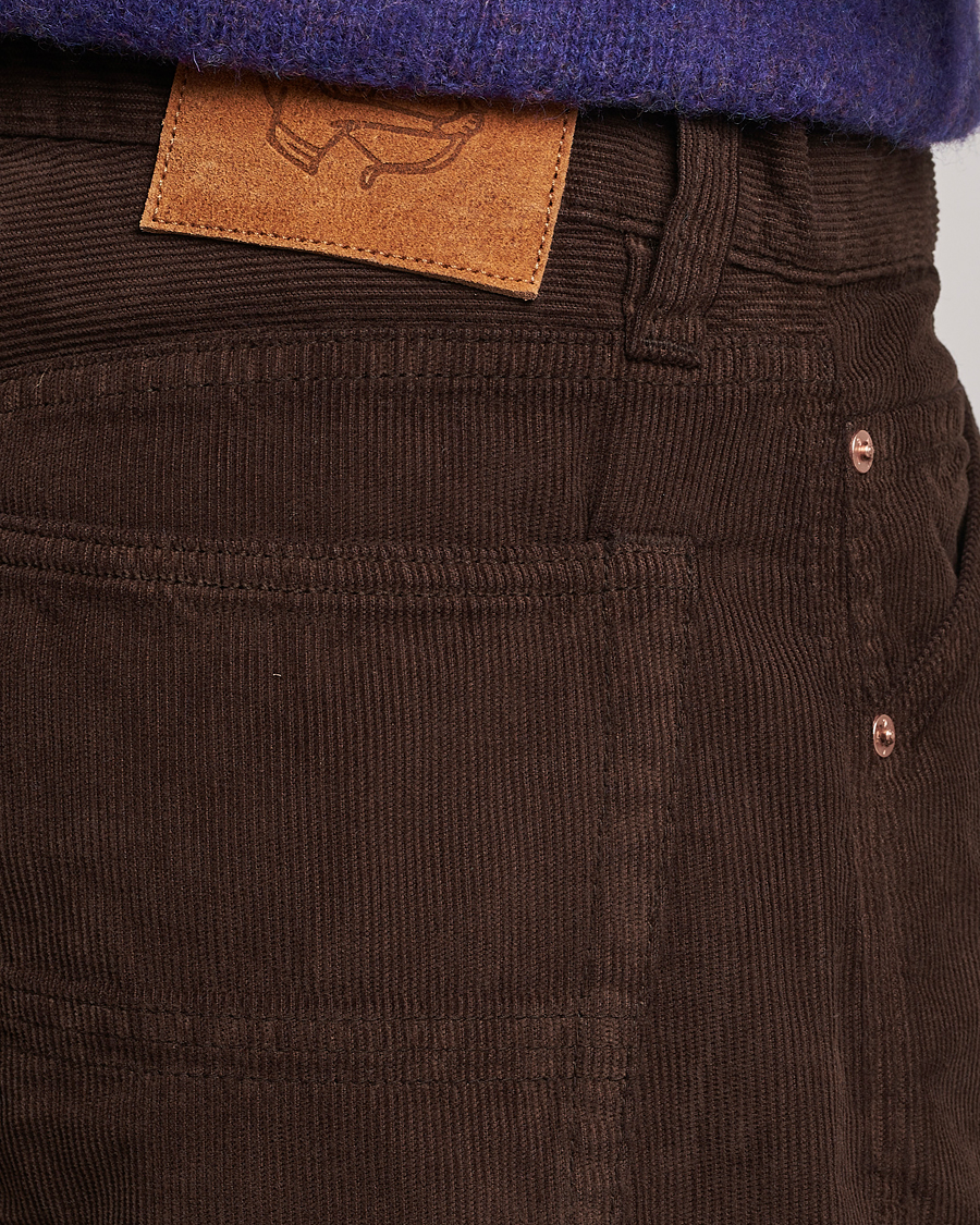 Herre | Bukser | Drake's | 5-Pocket Selvedge Needlecord Jeans Brown