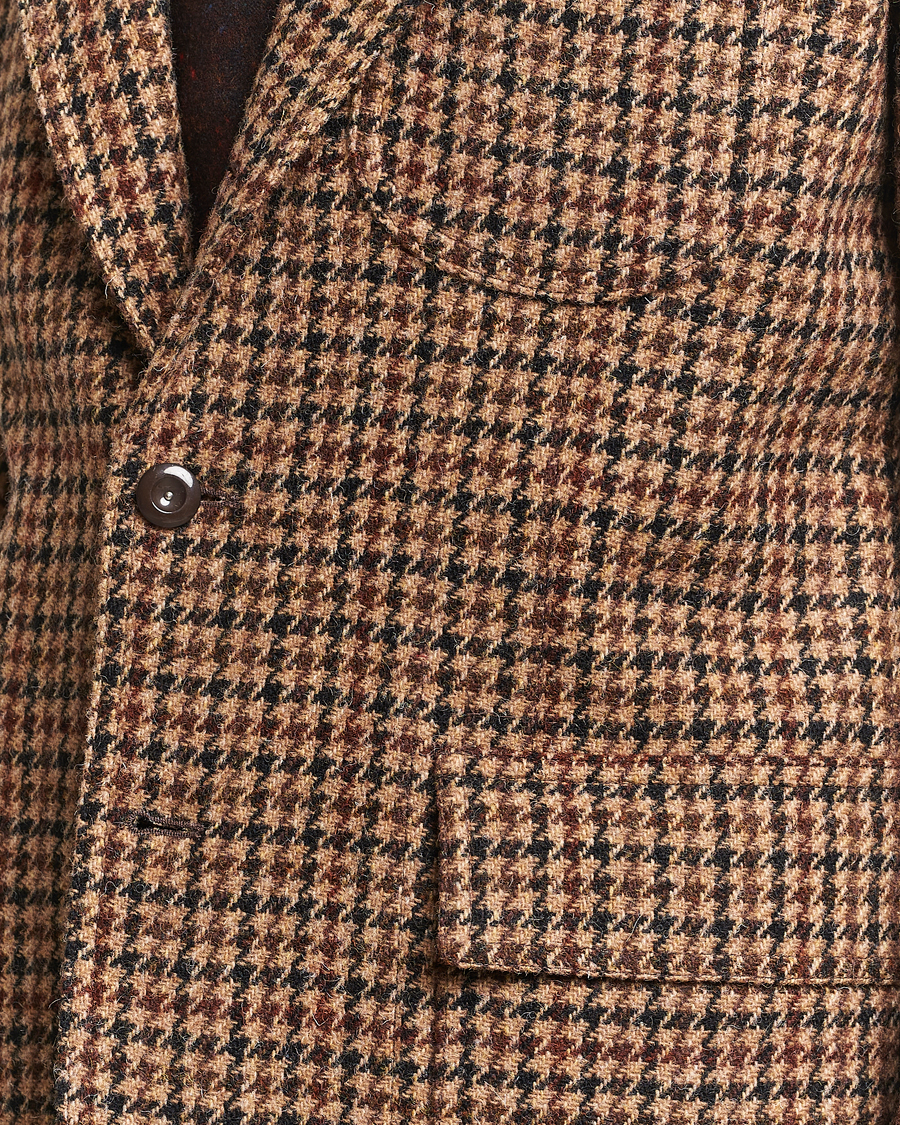 Herre | Blazere & jakker | Drake's | MKVII Harris Tweed Games Houndstooth Blazer Brown
