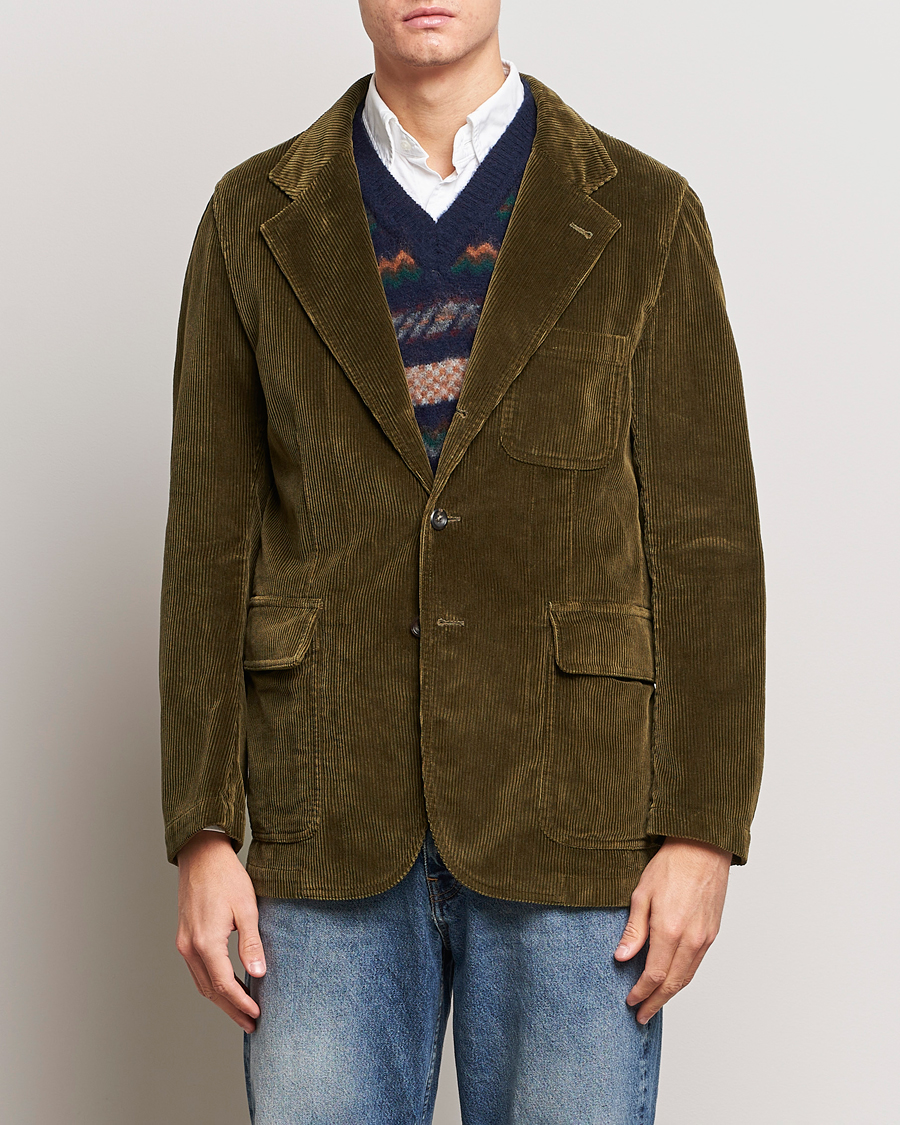 Herre | Blazere & jakker | Drake's | MKI Games Corduroy Blazer Green