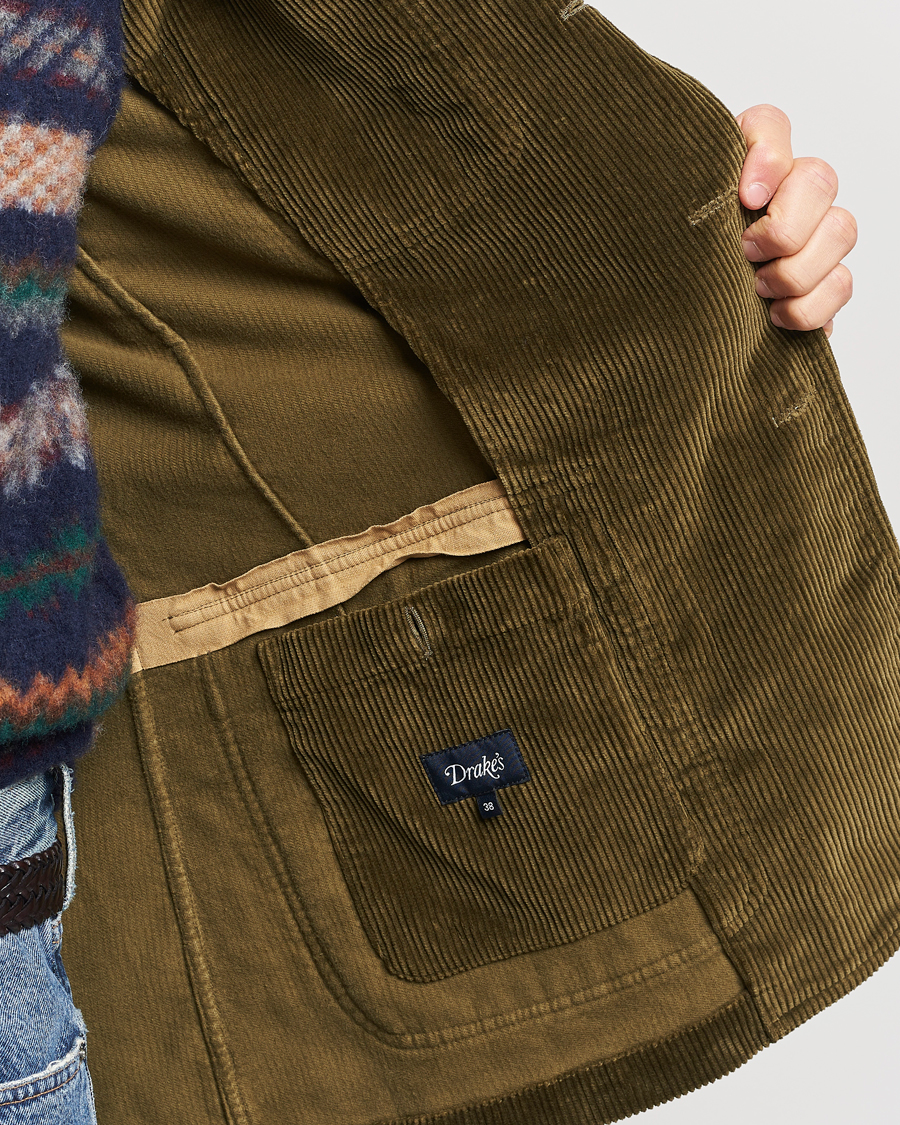 Herre | Blazere & jakker | Drake's | MKI Games Corduroy Blazer Green