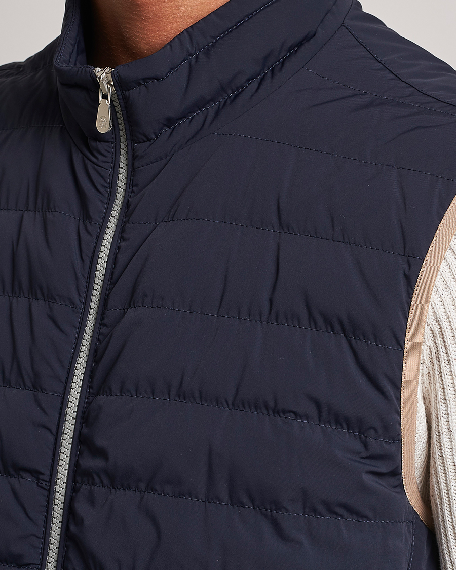 Herre | Jakker | Brunello Cucinelli | Nylon Down Vest Navy