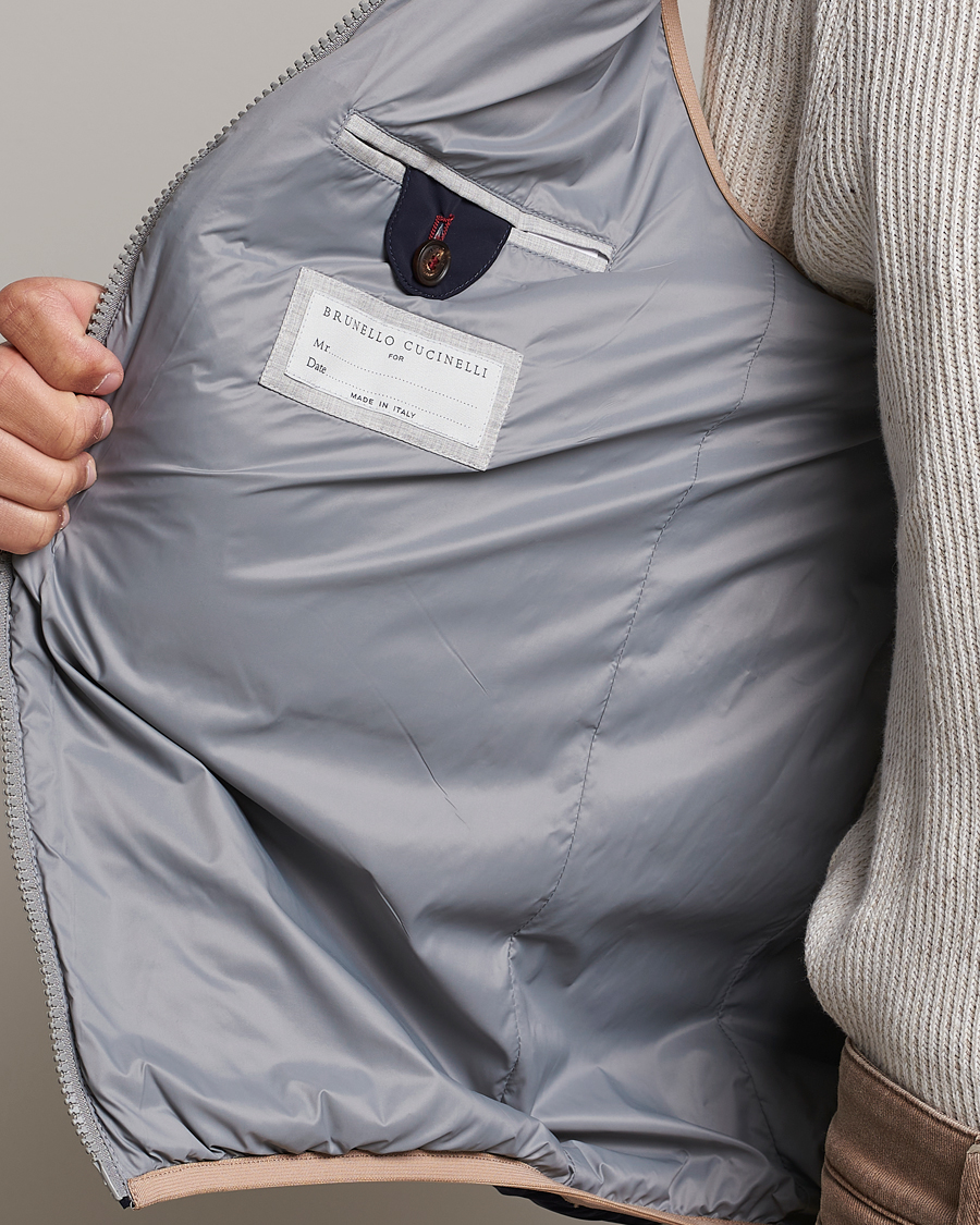 Herre | Jakker | Brunello Cucinelli | Nylon Down Vest Navy