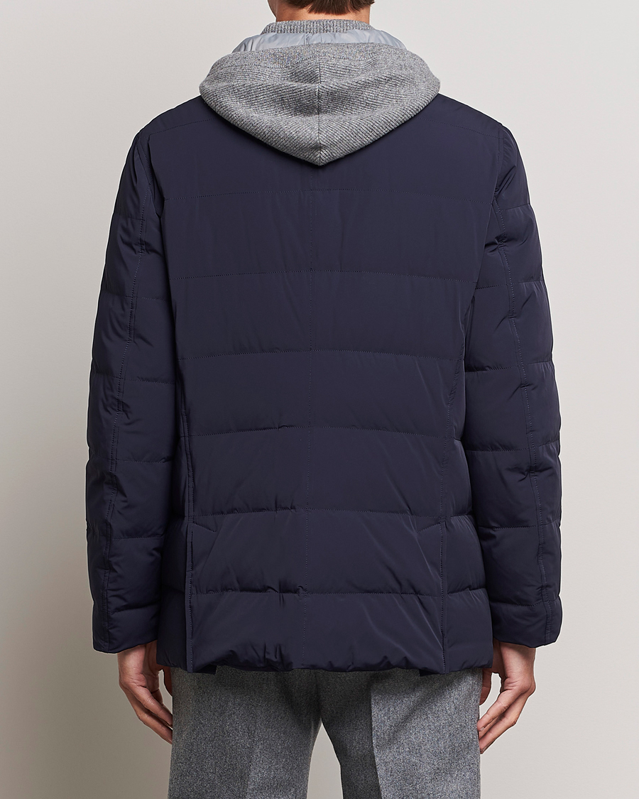 Herre | Jakker | Brunello Cucinelli | Nylon Down Blazer Jacket Navy