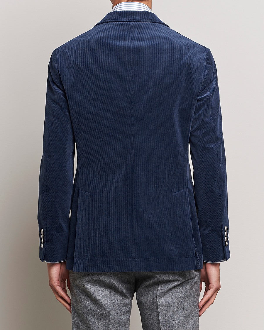 Herre | Blazere & jakker | Brunello Cucinelli | Double Breasted Corduroy Blazer Royal Blue