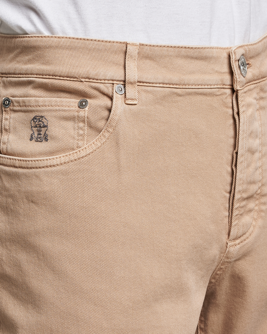 Herre | Bukser | Brunello Cucinelli | Traditional Fit 5-Pocket Pants Beige