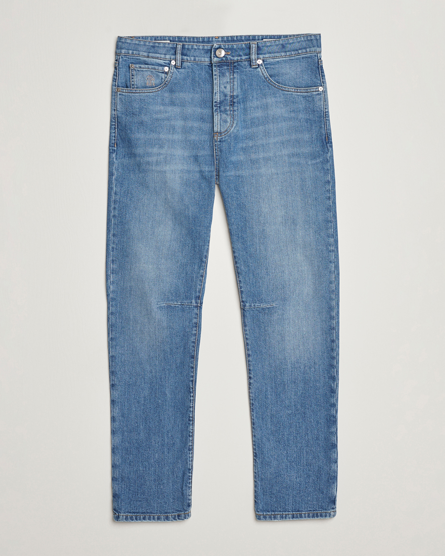 Herre | Jeans | Brunello Cucinelli | Leisure Fit Jeans Medium Blue Wash