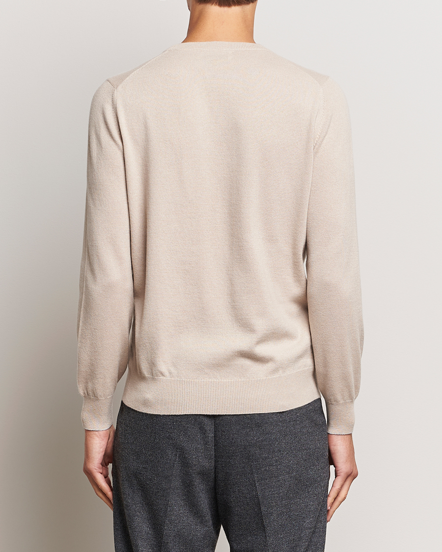 Herre | Trøjer | Brunello Cucinelli | 2 Ply Cashmere Pullover Beige