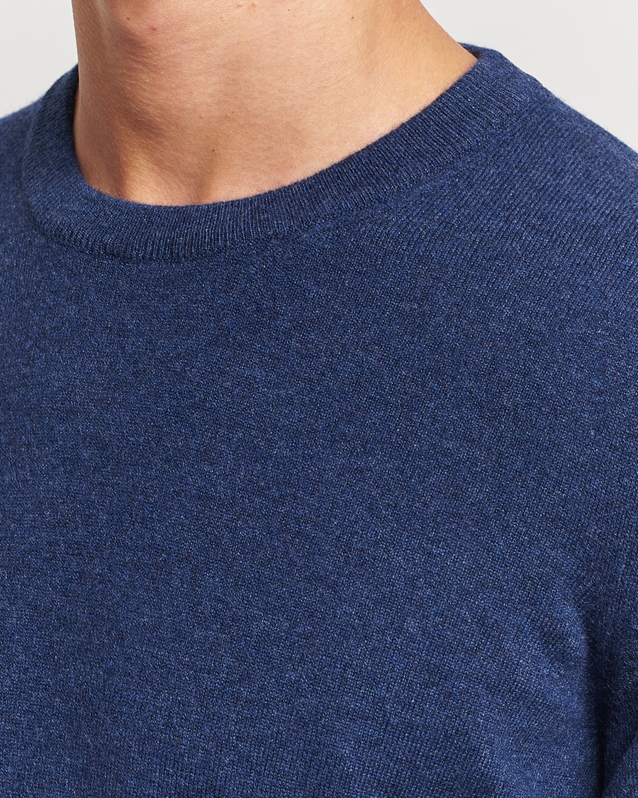 Herre | Trøjer | Brunello Cucinelli | 2 Ply Cashmere Pullover Dark Blue
