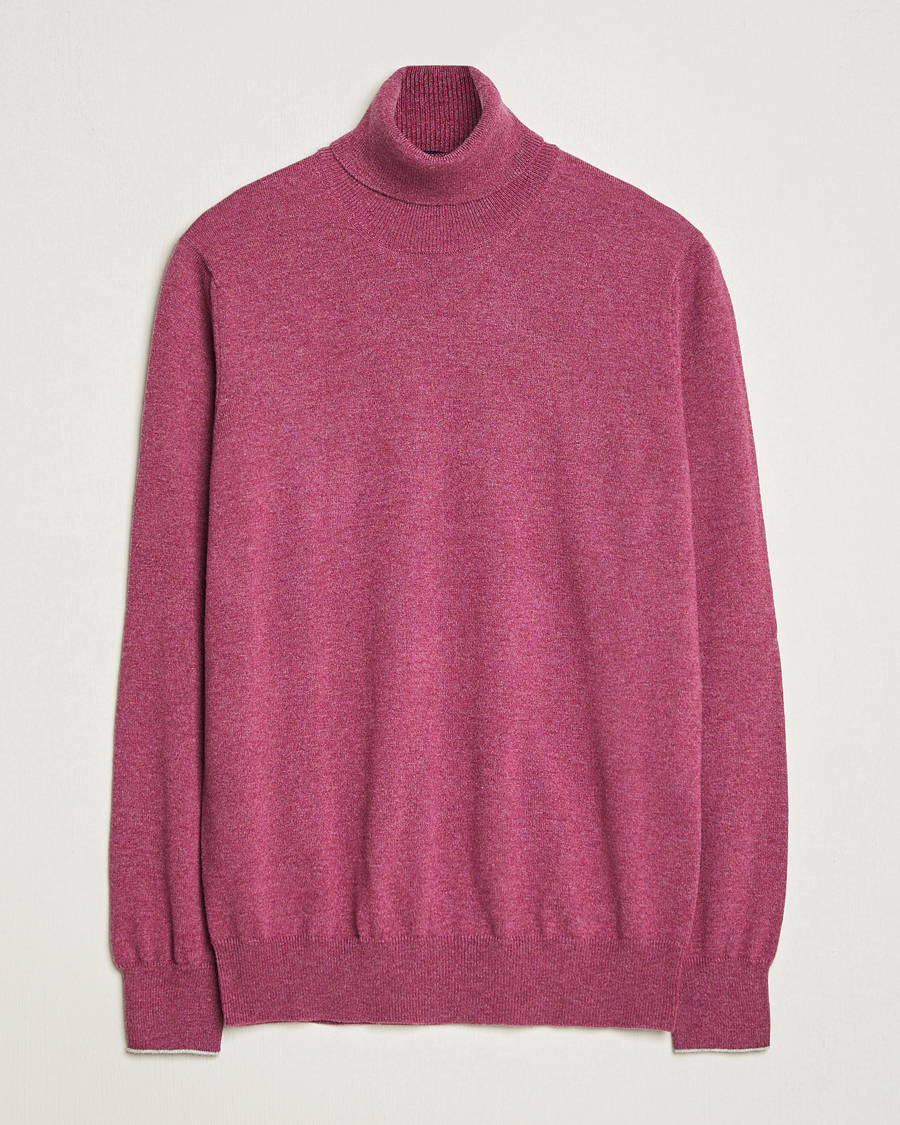 Herre | Trøjer | Brunello Cucinelli | 2 Ply Cashmere Rollneck Burgundy