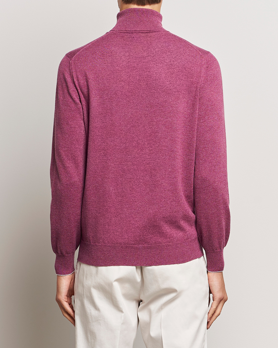 Herre | Trøjer | Brunello Cucinelli | 2 Ply Cashmere Rollneck Burgundy