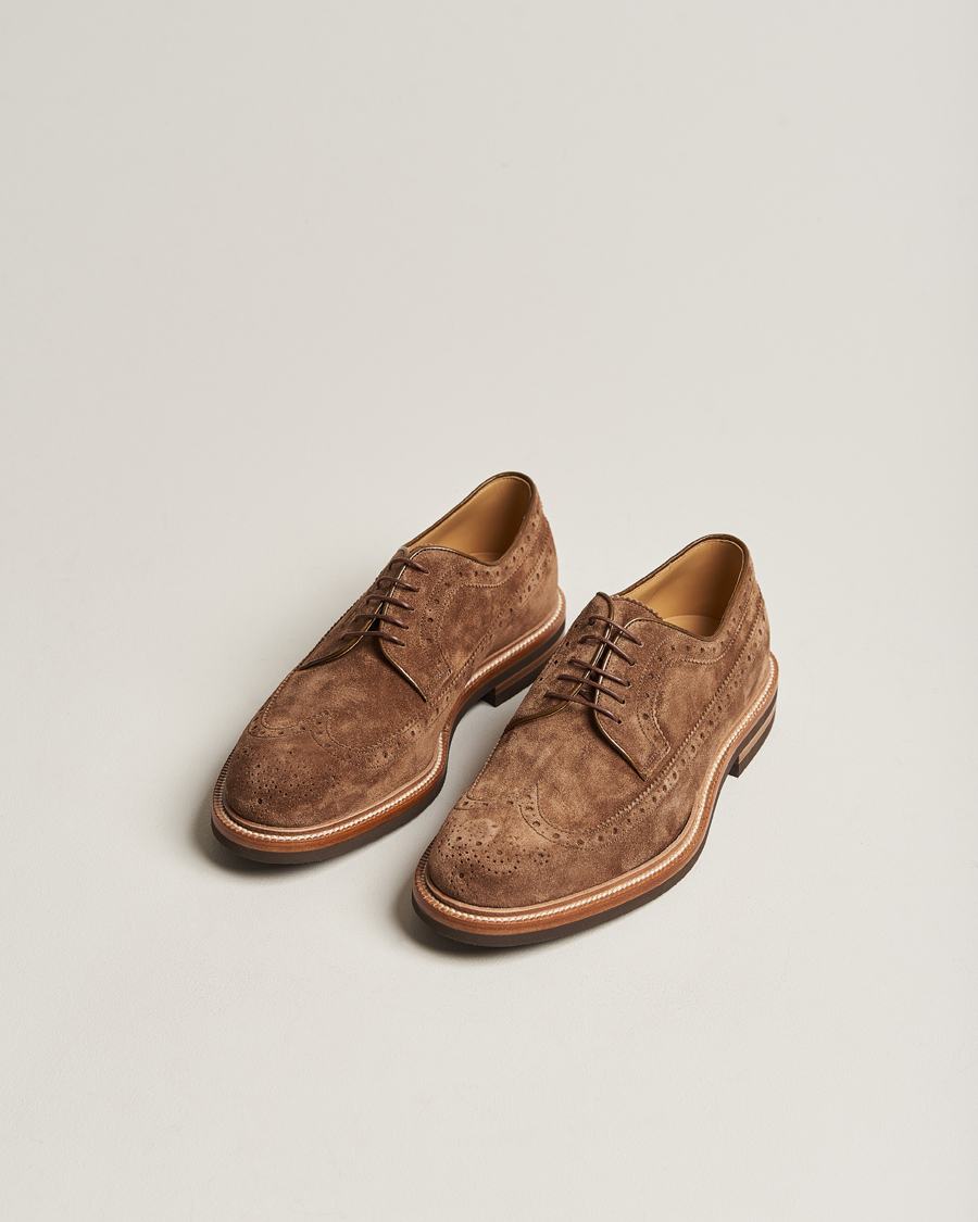 Herre | Håndlavede sko | Brunello Cucinelli | Plain Toe Derby Brown Suede