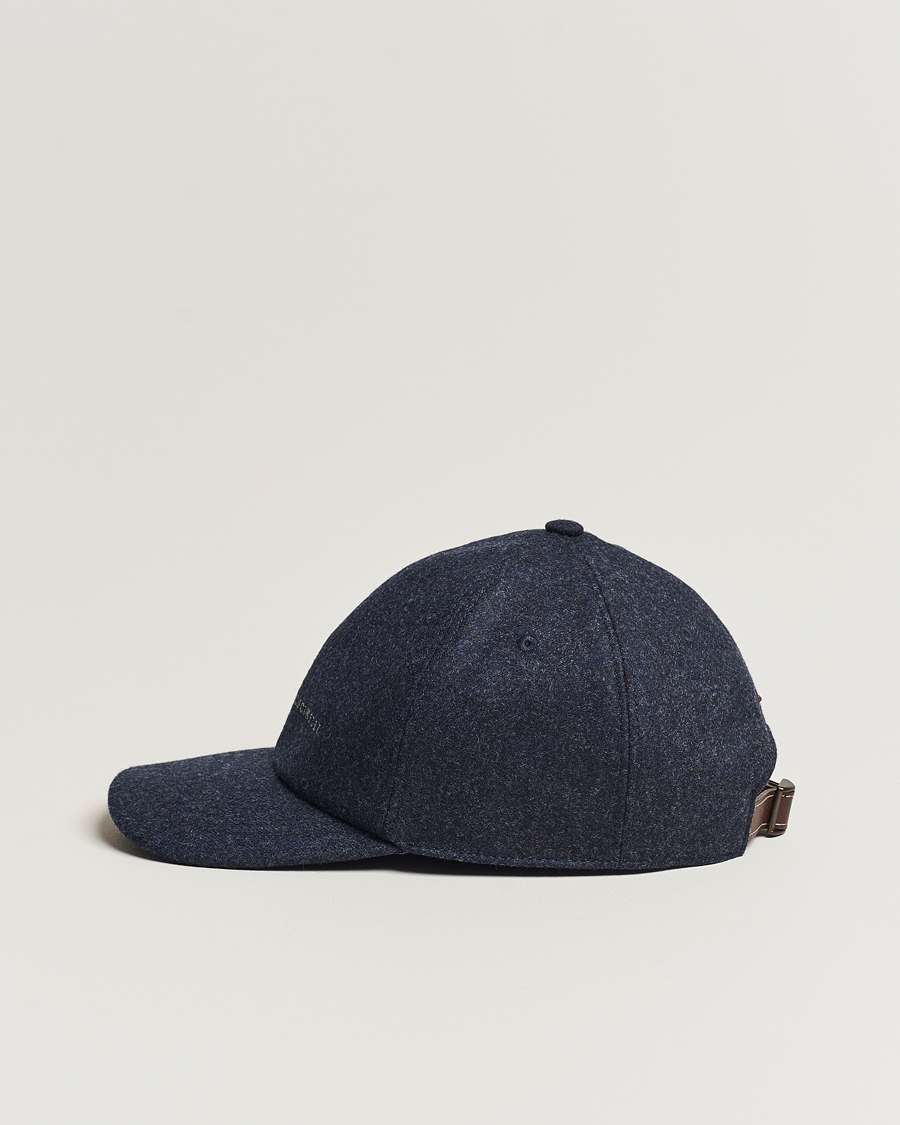 Herre | Brunello Cucinelli Flannel Baseball Cap Navy | Brunello Cucinelli | Flannel Baseball Cap Navy
