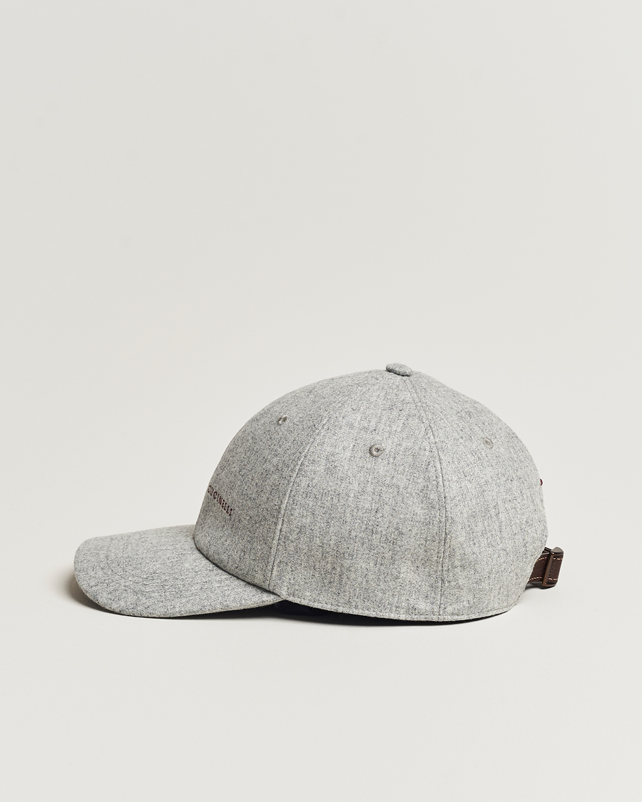 Herre | Brunello Cucinelli Flannel Baseball Cap Light Grey | Brunello Cucinelli | Flannel Baseball Cap Light Grey