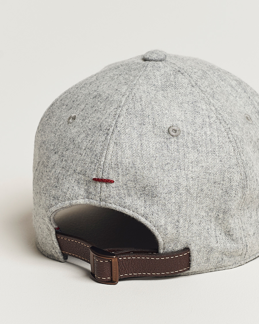 Herre | Brunello Cucinelli Flannel Baseball Cap Light Grey | Brunello Cucinelli | Flannel Baseball Cap Light Grey