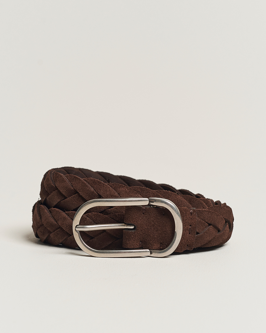 Herre | Brunello Cucinelli Braided Belt Brown Suede | Brunello Cucinelli | Braided Belt Brown Suede