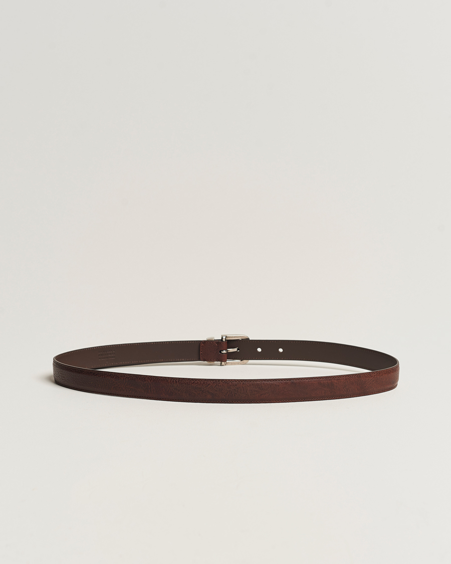 Herre | Brunello Cucinelli Narrow Belt Brown Calf | Brunello Cucinelli | Narrow Belt Brown Calf