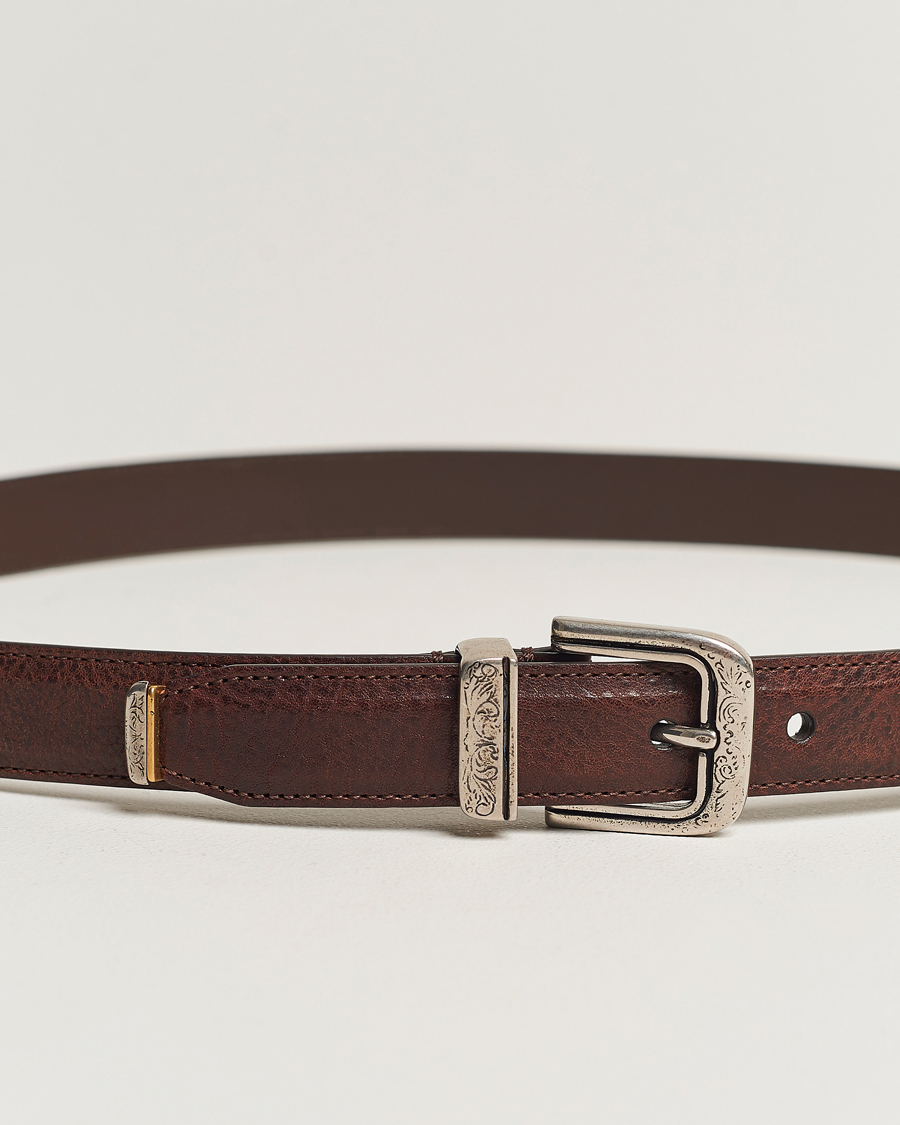 Herre | Brunello Cucinelli Narrow Belt Brown Calf | Brunello Cucinelli | Narrow Belt Brown Calf