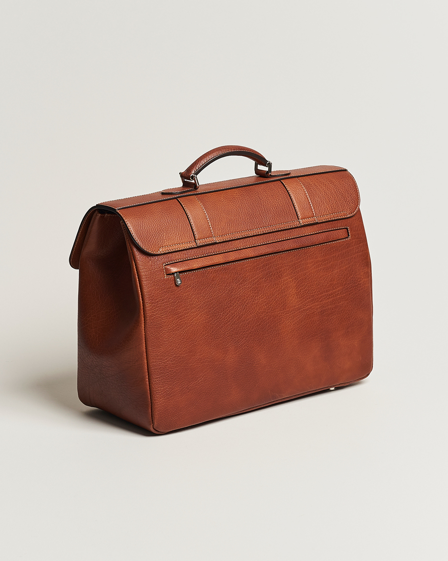Herre | Brunello Cucinelli Grain Leather Briefcase Cognac | Brunello Cucinelli | Grain Leather Briefcase Cognac