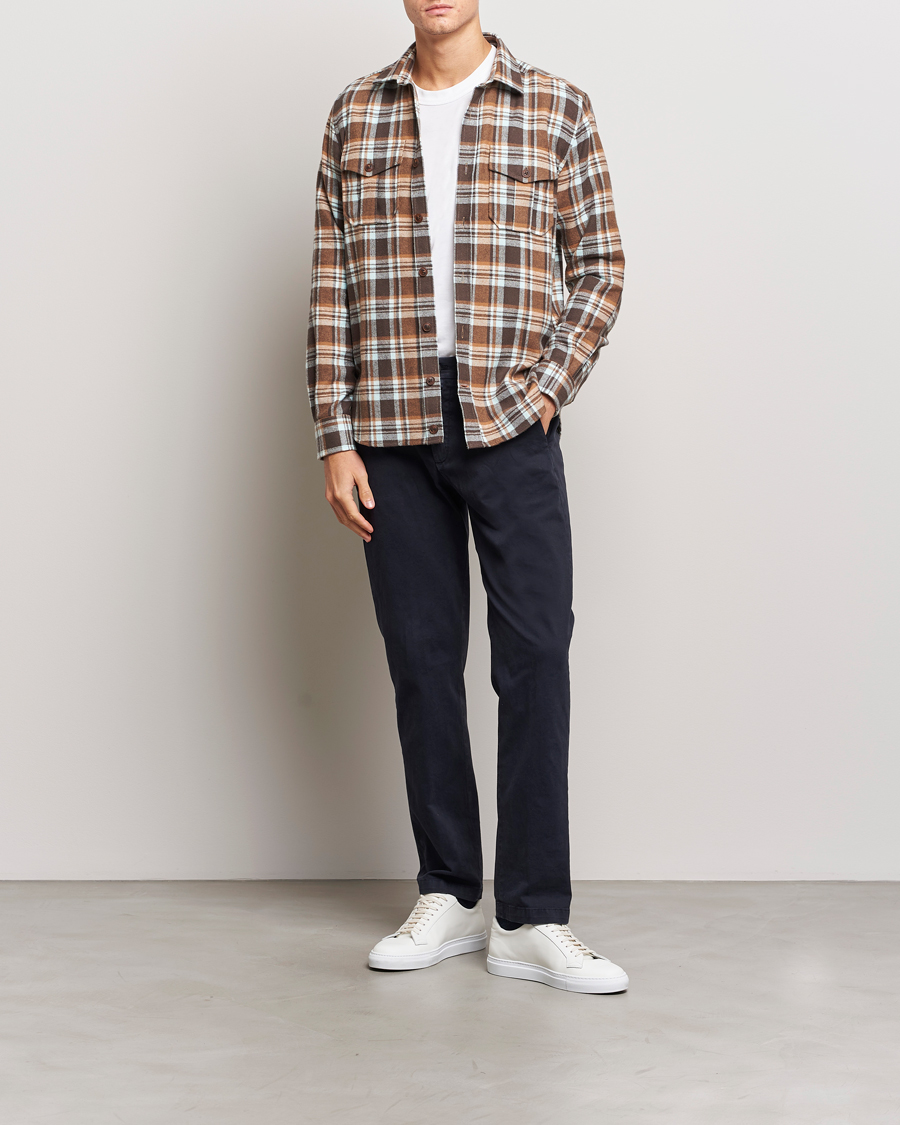 Herre | Skjorter | Morris | Tartan Shirt Classic Fit Camel