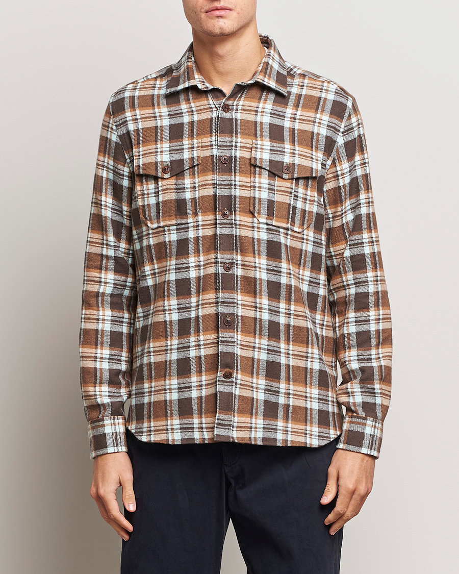 Herre | Skjorter | Morris | Tartan Shirt Classic Fit Camel