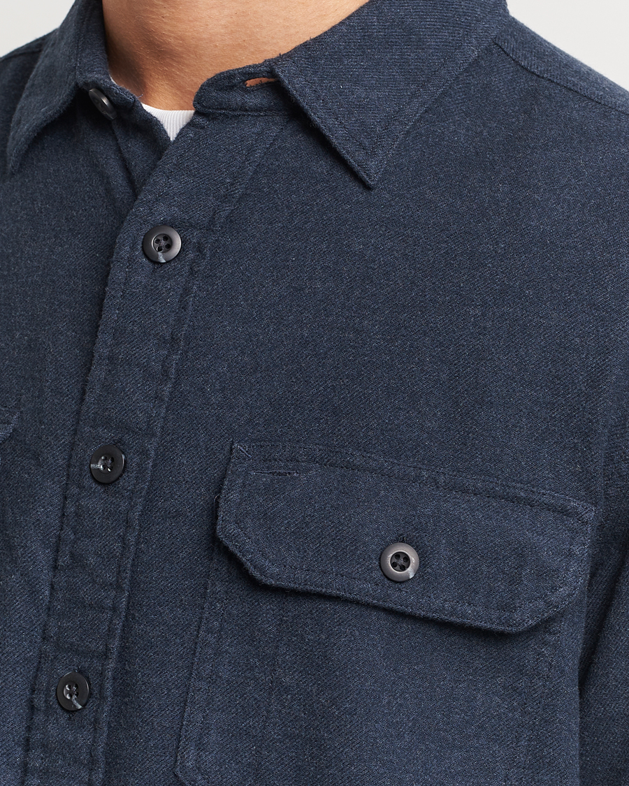 Herre | Skjorter | Pendleton | Burnside Flannel Shirt Navy Heather