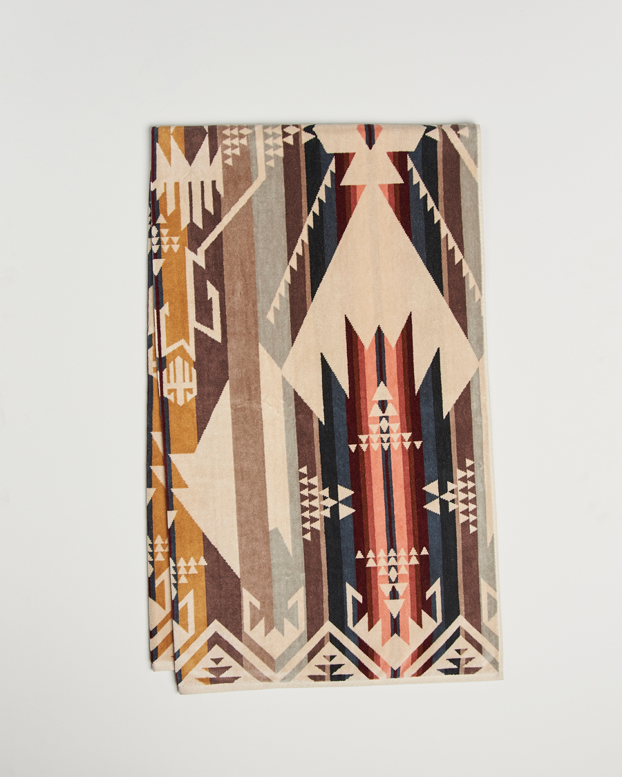 Herre | Pendleton Jacquard Spa Towel White Sands Tan | Pendleton | Jacquard Spa Towel White Sands Tan