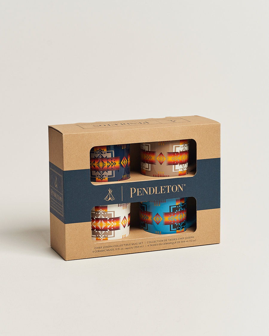 Herre | Pendleton Ceramic Mug Set 4-Pack Chief Joseph Mix | Pendleton | Ceramic Mug Set 4-Pack Chief Joseph Mix