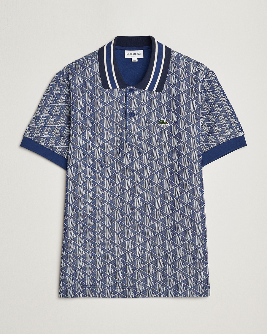 Herre |  | Lacoste | Classic Fit Monogram Polo Methylene/Flour