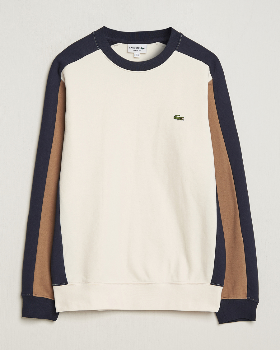 Herre | Trøjer | Lacoste | Colorblocked Crew Neck Sweatshirt Lapland/Cookie