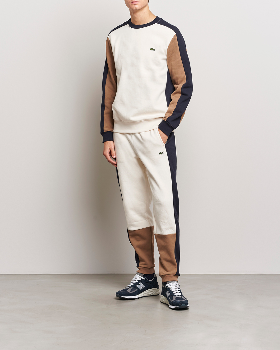 Herre | Trøjer | Lacoste | Colorblocked Crew Neck Sweatshirt Lapland/Cookie
