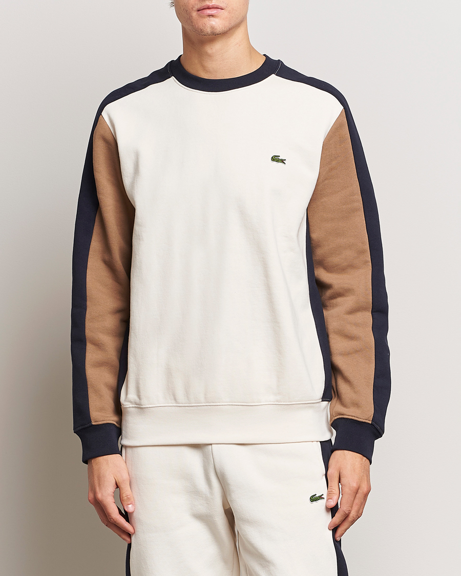 Herre | Trøjer | Lacoste | Colorblocked Crew Neck Sweatshirt Lapland/Cookie