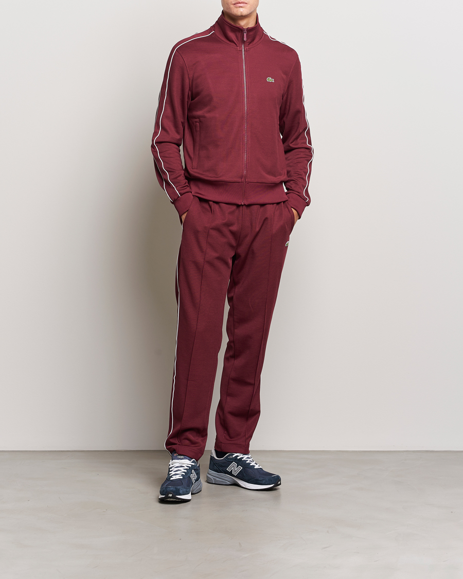 Herre | Trøjer | Lacoste | Full Zip Track Jacket Dark Red